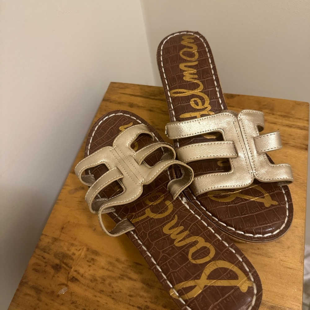 Sam Edelman Metallic Slide Sandals